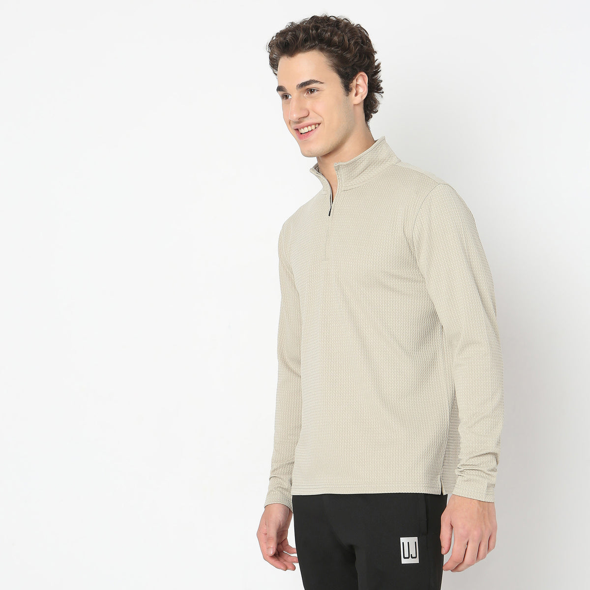 Regular Fit Solid Sweatshirt