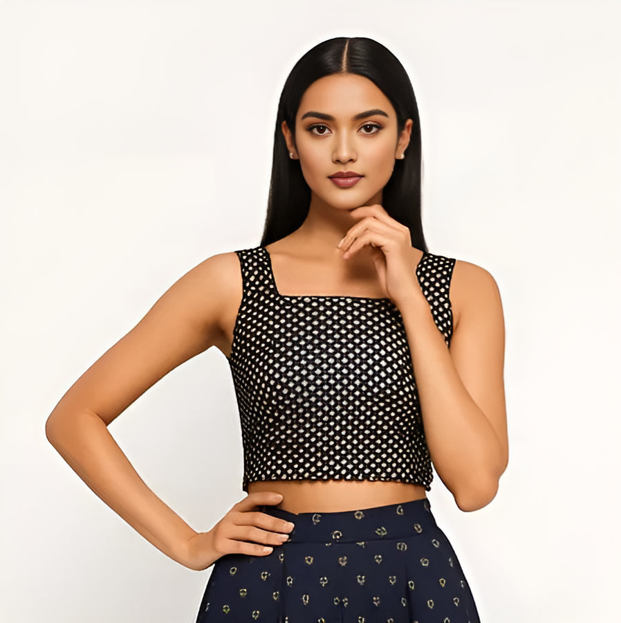 Cotton Printed Crop Top