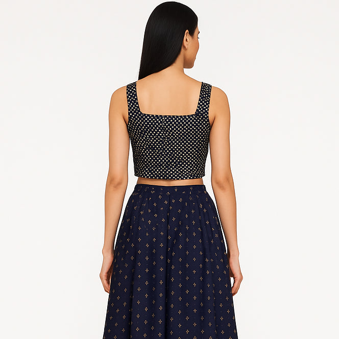 Cotton Printed Crop Top