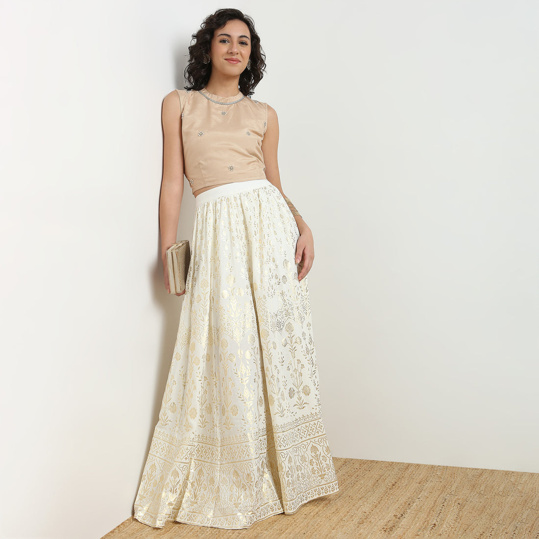 Viscose Crop Top, Sleeveless
