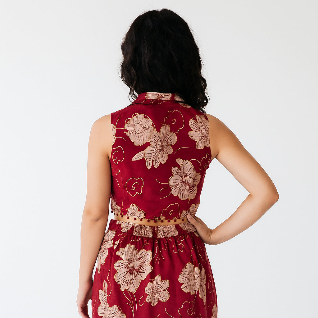 Slim Fit Printed Crop Top