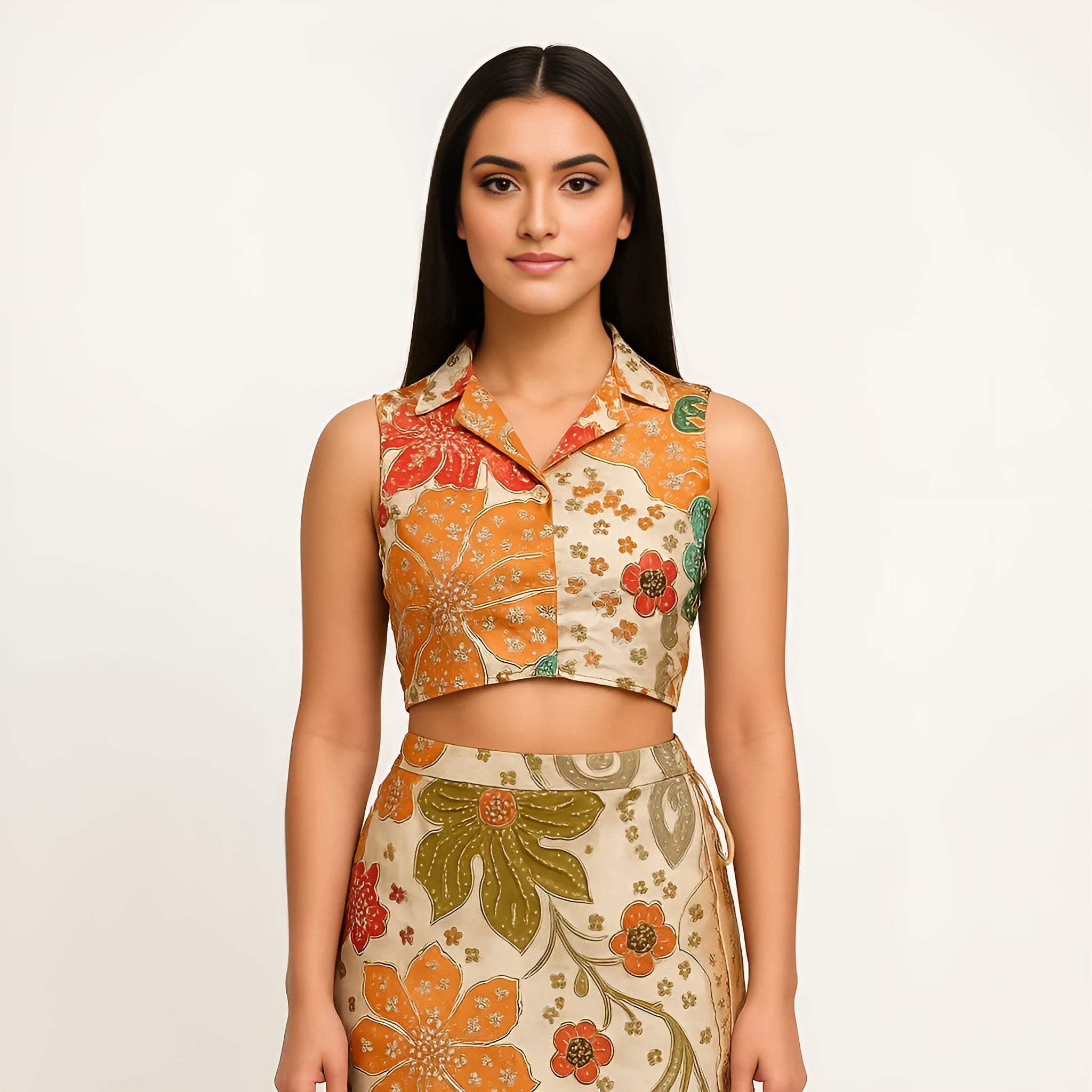 Slim Fit Printed Crop Top