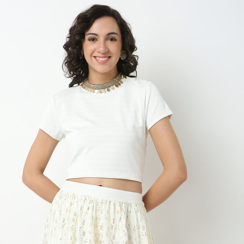 Cotton Fabric Crop Top