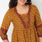 Printed V Neck A line Tunic