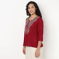 V-Neck Straight Short Kurta