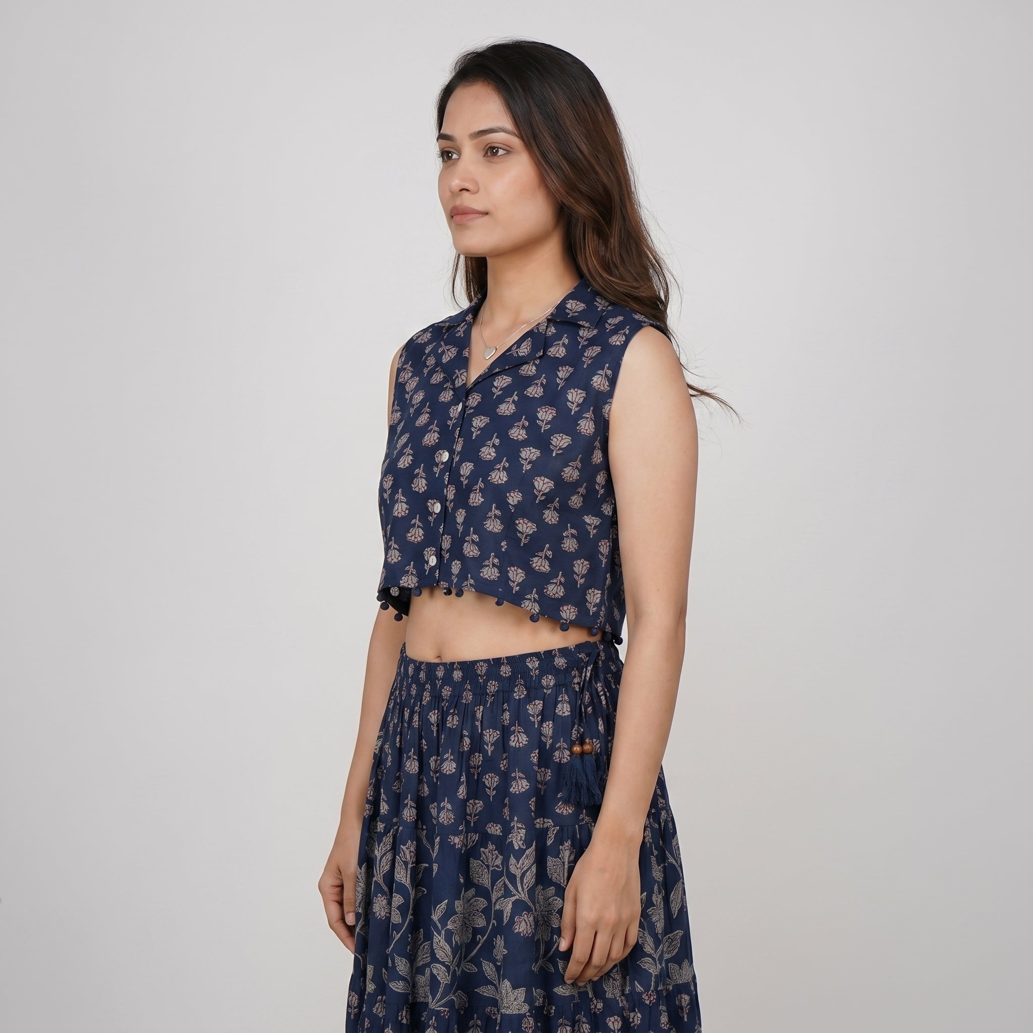 Cotton Printed Crop Top