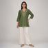 Embroidered V-Neck Short Kurta