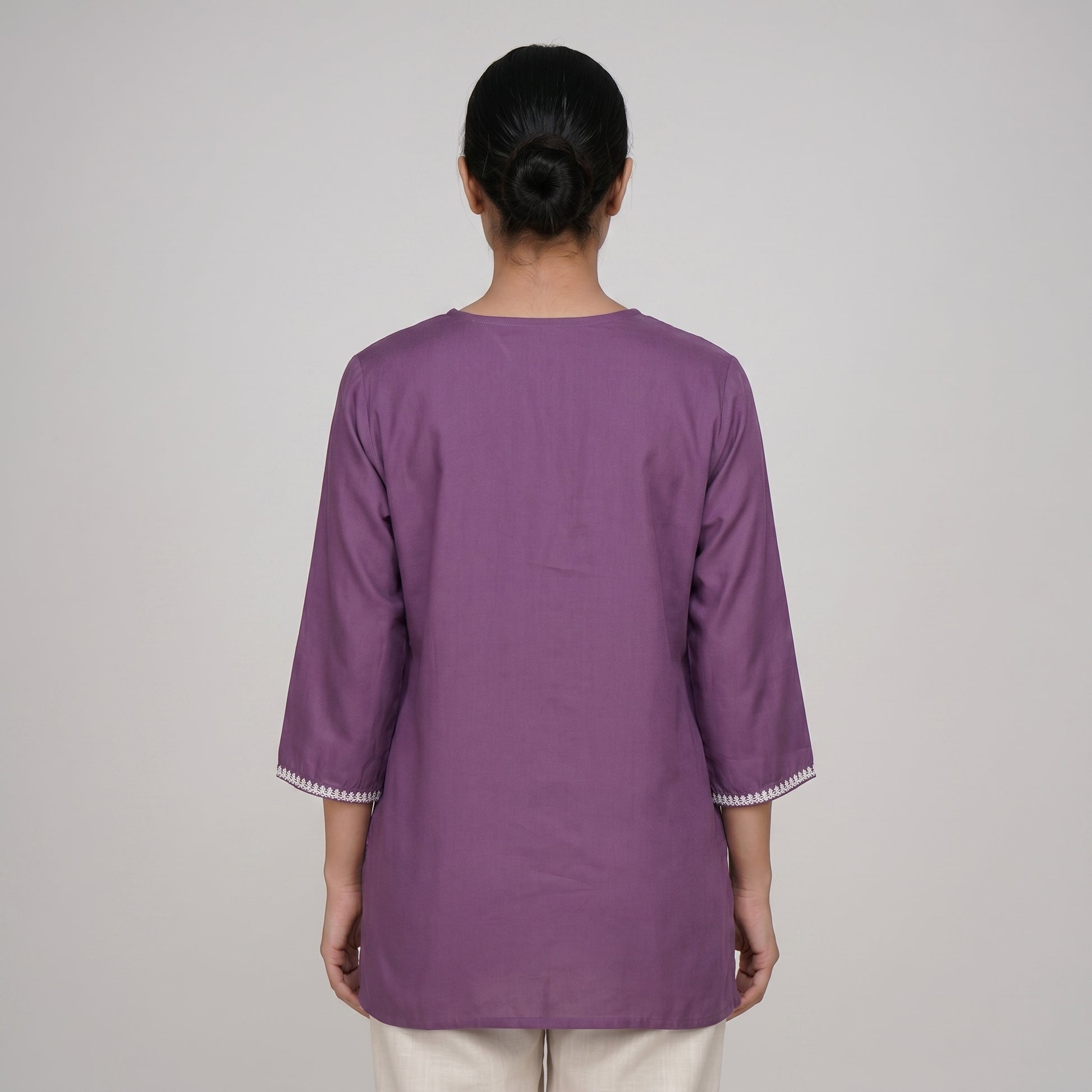 Embroidered Straight Short Kurta