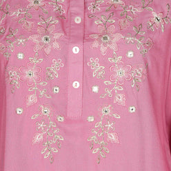 Embroidered Straight Short Kurta