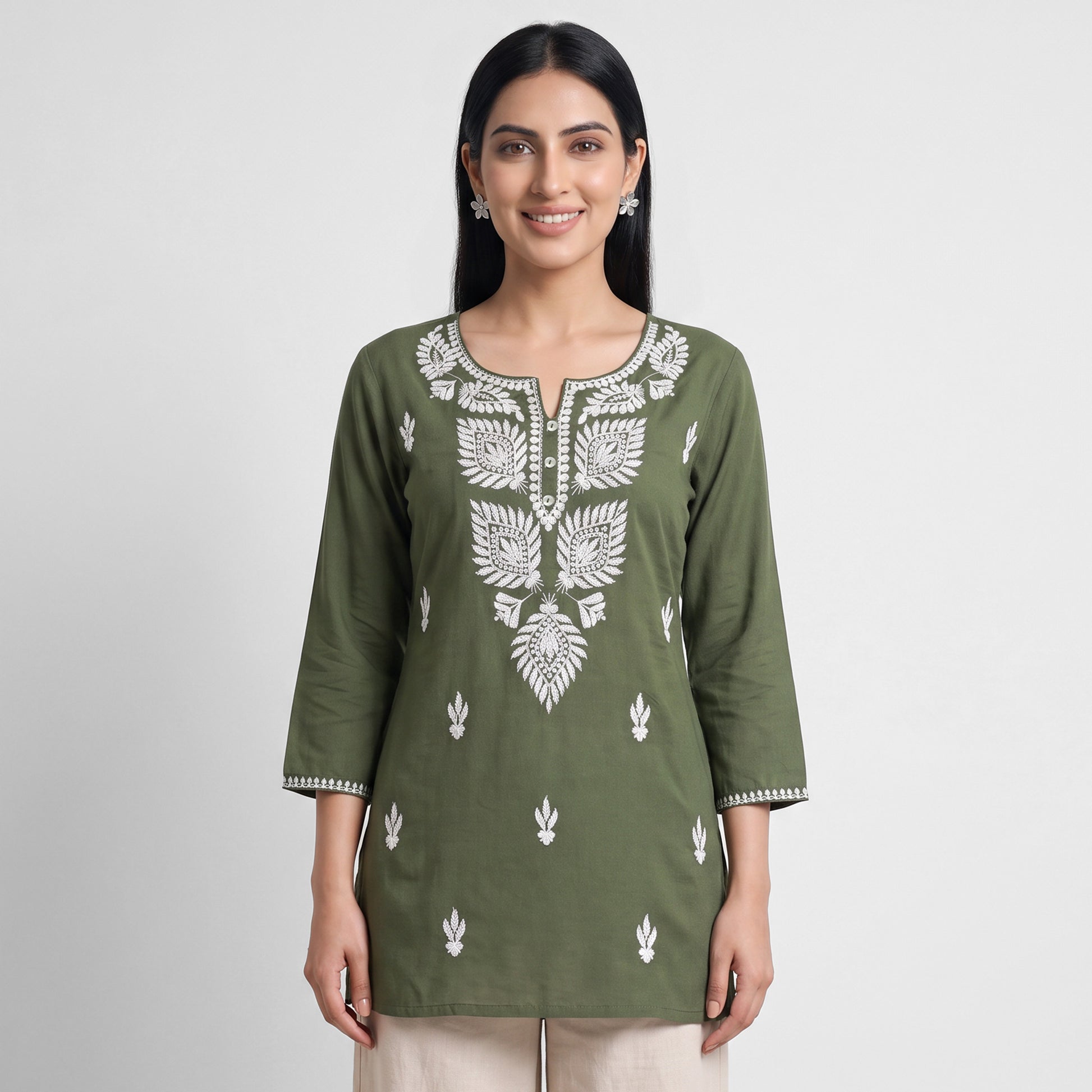 Embroidered Short Kurta
