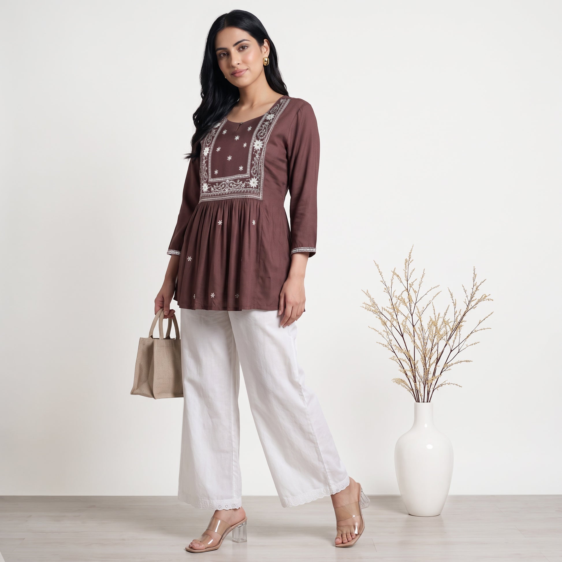 Embroidered Short Kurta