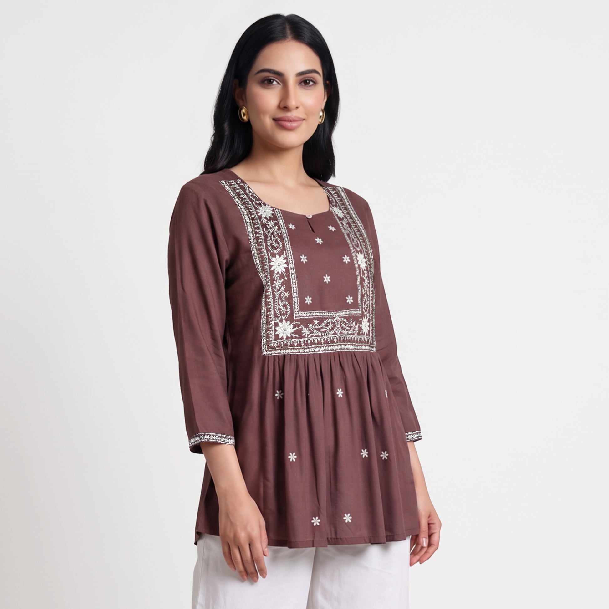 Embroidered Short Kurta