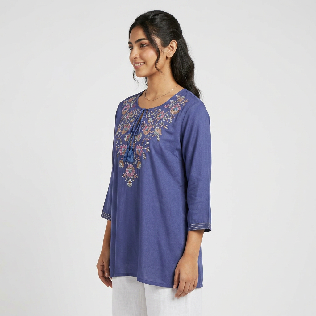 Embroidered Short Kurta