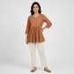 Embroidered Flared Short Kurta