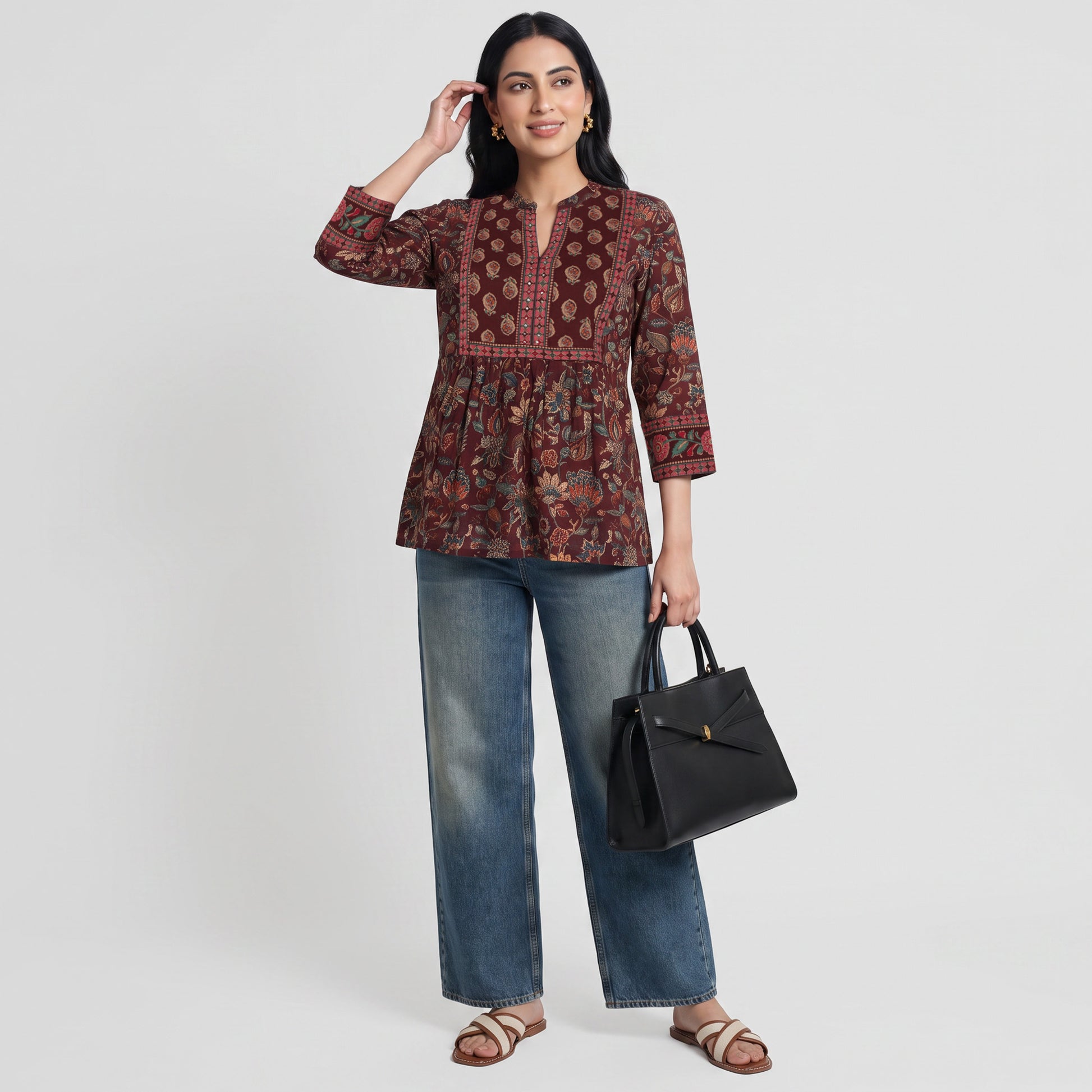 Cotton Printed Short Kurta