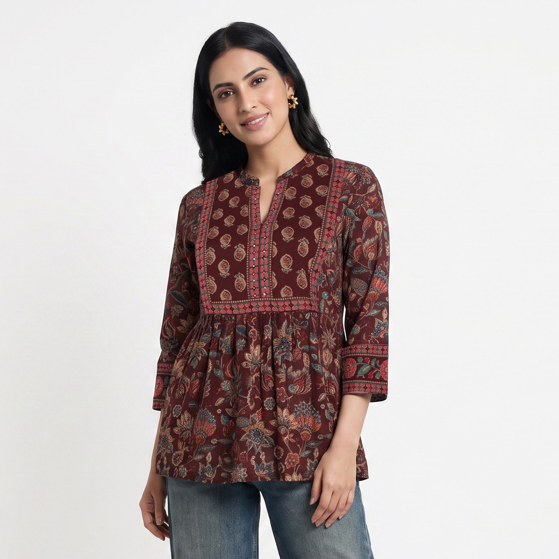 Cotton Printed Short Kurta
