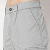Regular Fit Solid Mid Rise Cargos