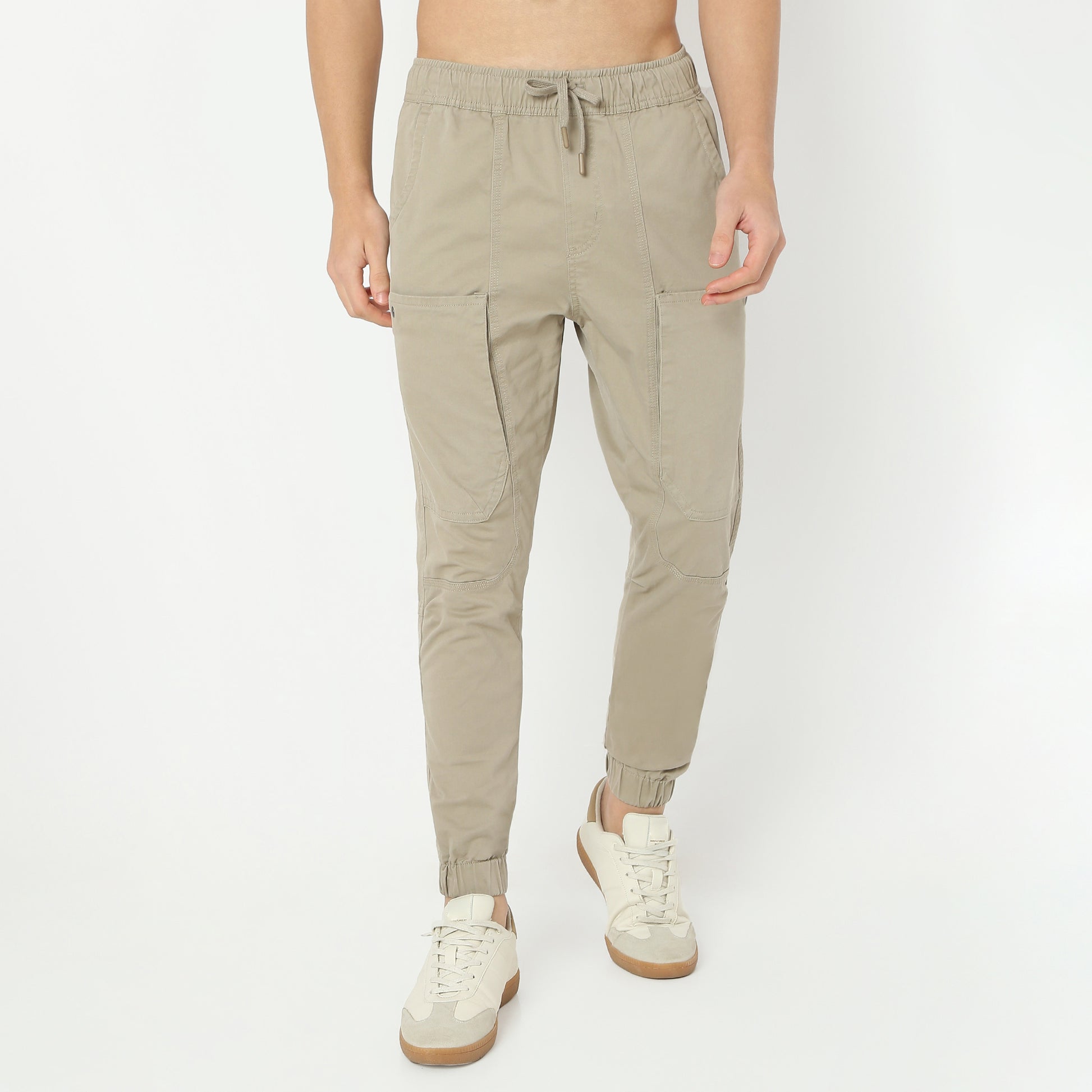 Ankle Length Modern Explorer elasticated waistband with drawstring closure Cargo Joggers