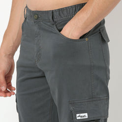 Solid Ankle Length Cotton Heavy Duty Pants Cargos