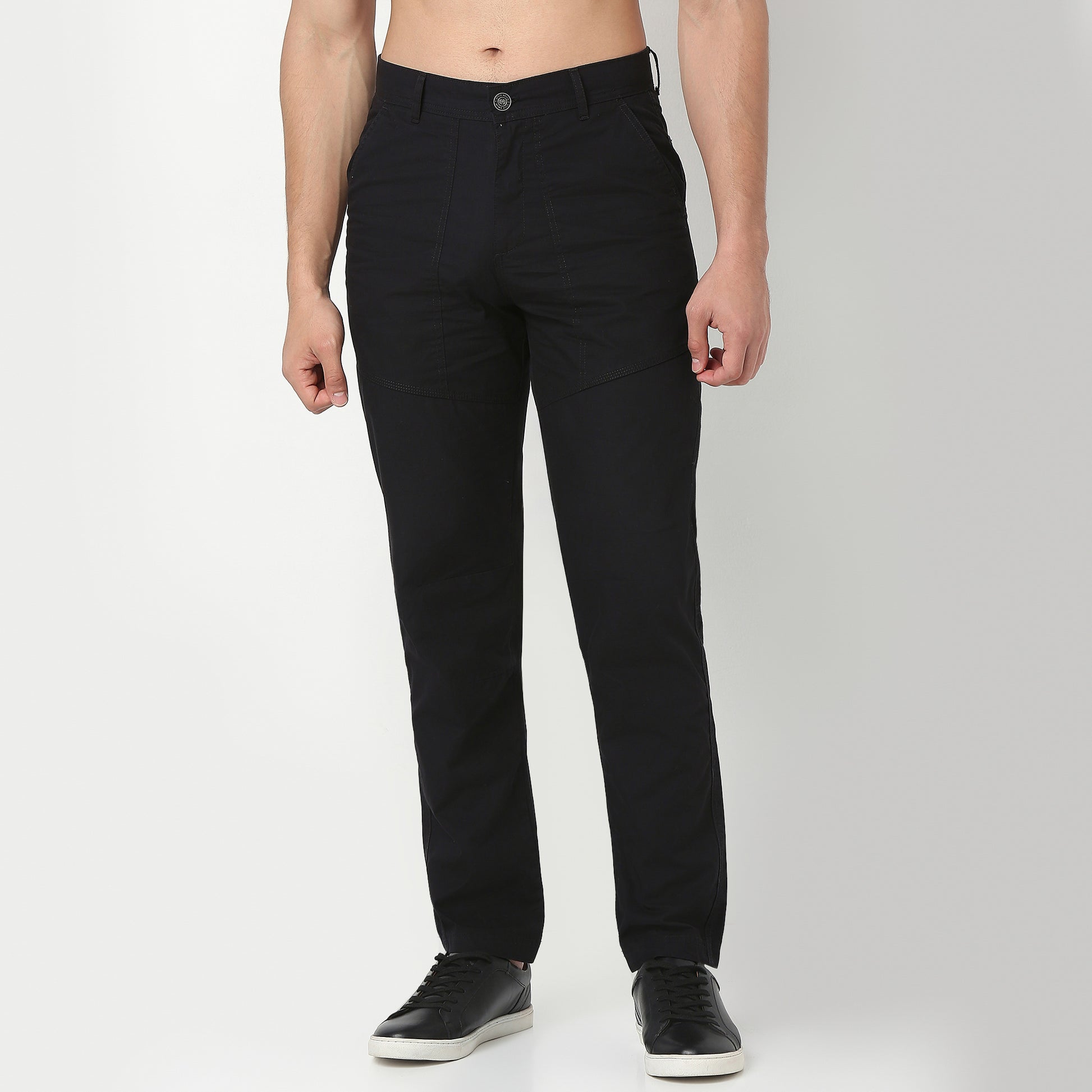Regular Fit Cotton Heavy Duty Messenger Pants with Utility Pockets 