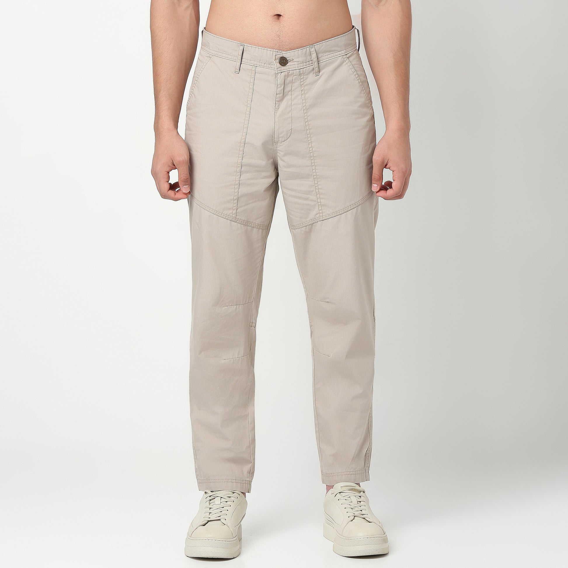 Regular Fit Cotton Heavy Duty Messenger Pants with Utility Pockets 
