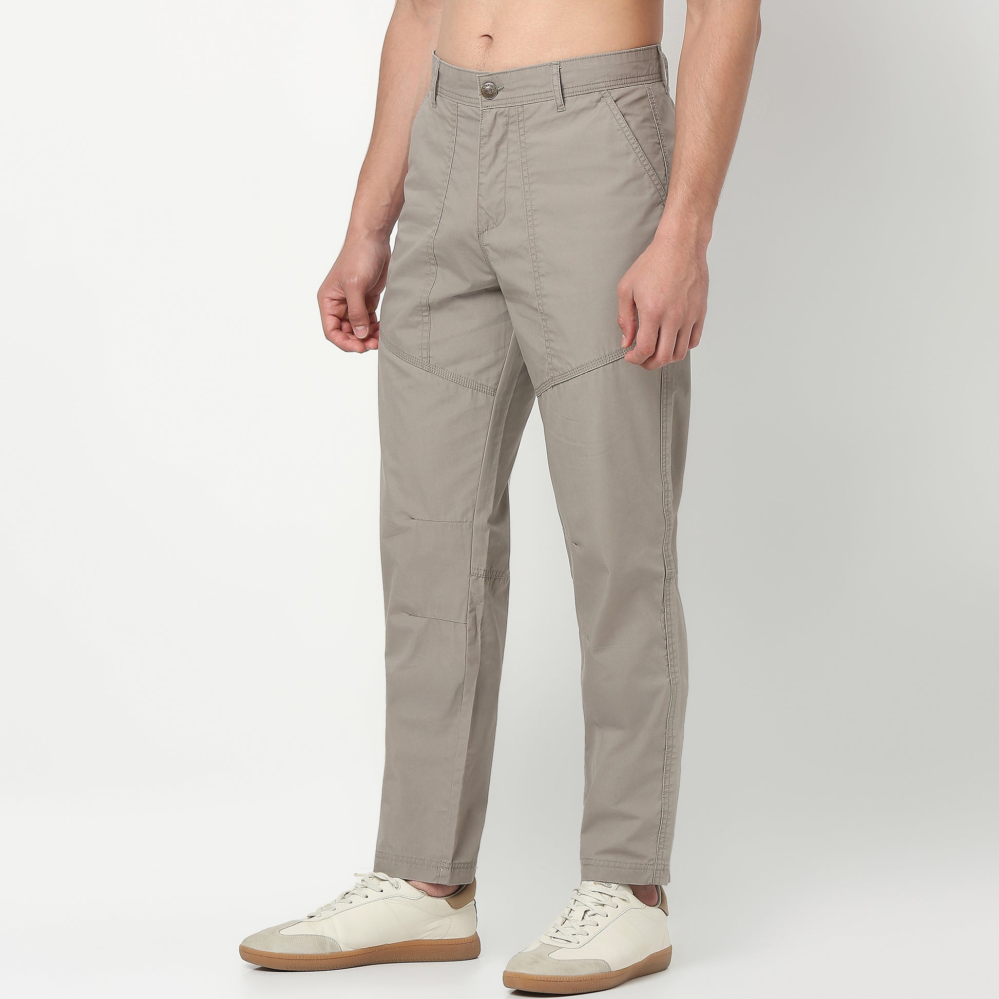 Regular Fit Cotton Heavy Duty Messenger Pants with Utility Pockets 