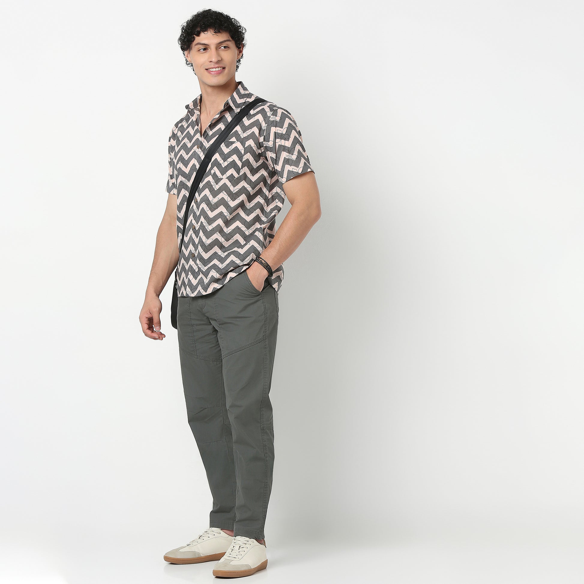 Regular Fit Cotton Heavy Duty Messenger Pants with Utility Pockets 