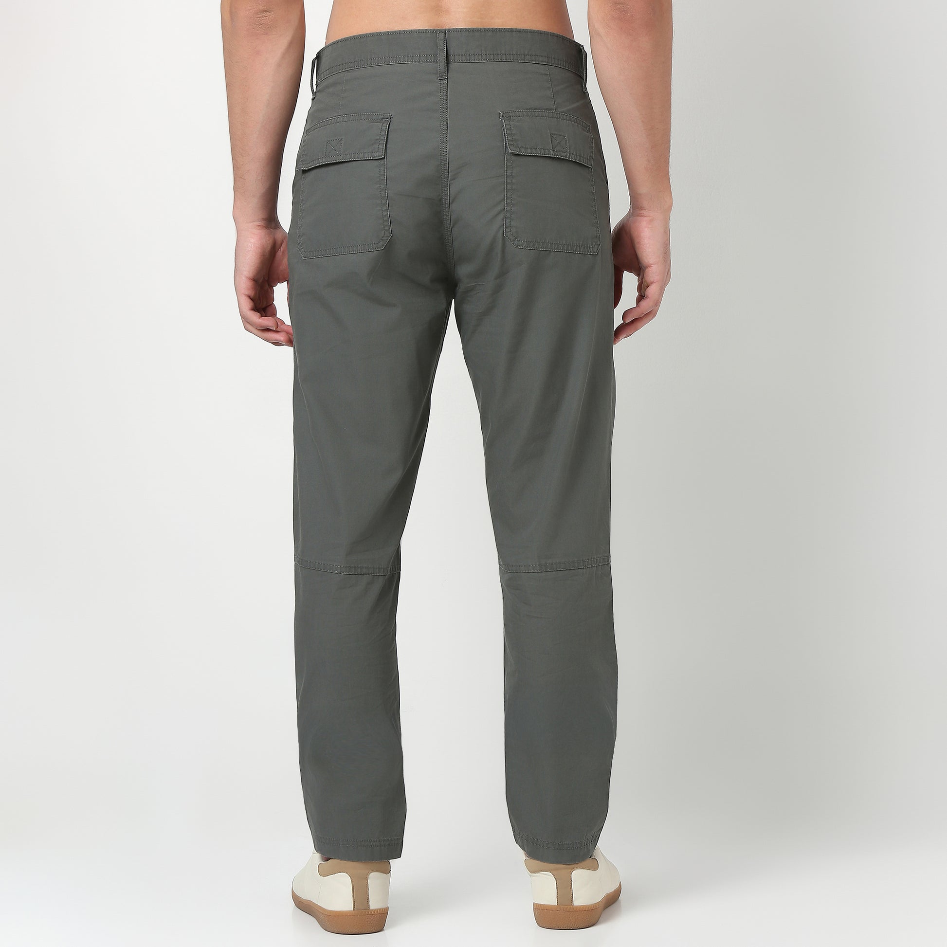 Regular Fit Cotton Heavy Duty Messenger Pants with Utility Pockets 