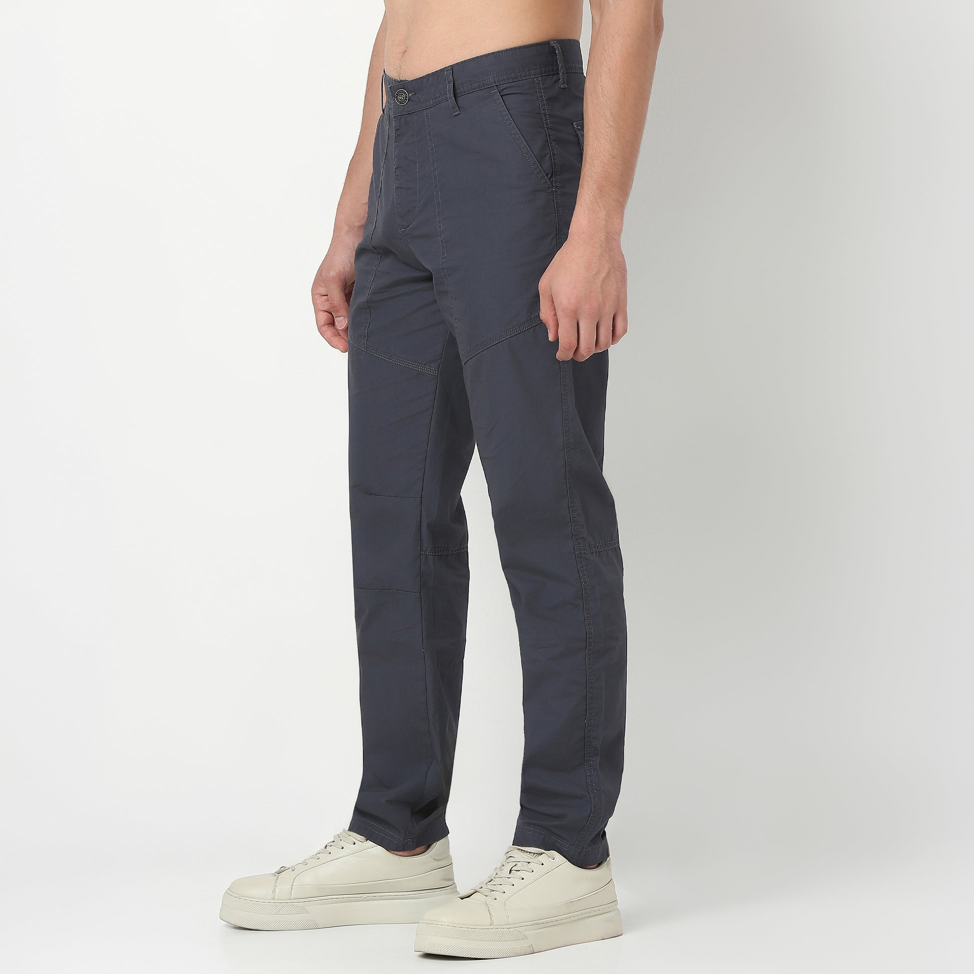 Regular Fit Cotton Heavy Duty Messenger Pants with Utility Pockets 