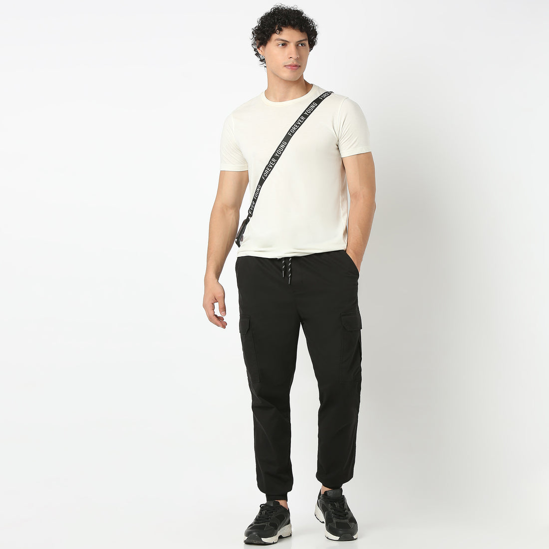 Solid Ankle Length Cotton Heavy Duty Pants Cargos