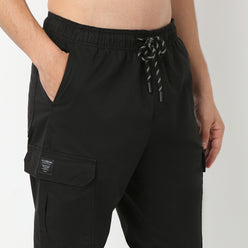 Solid Ankle Length Cotton Heavy Duty Pants Cargos