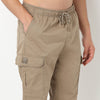 Solid Ankle Length Cotton Heavy Duty Pants Cargos