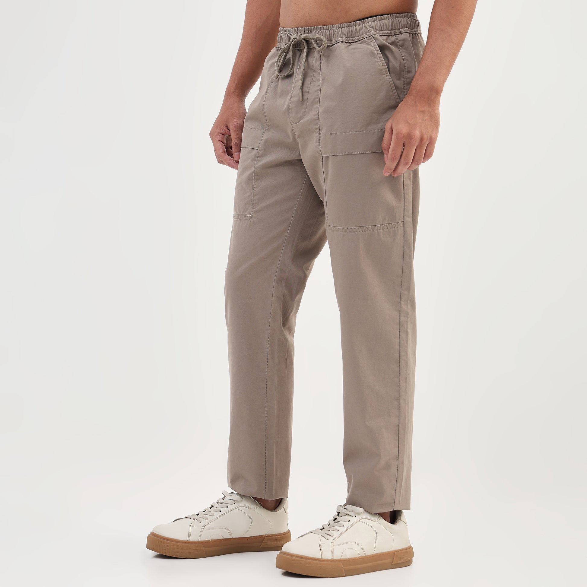 Cotton Solid Messenger Pants