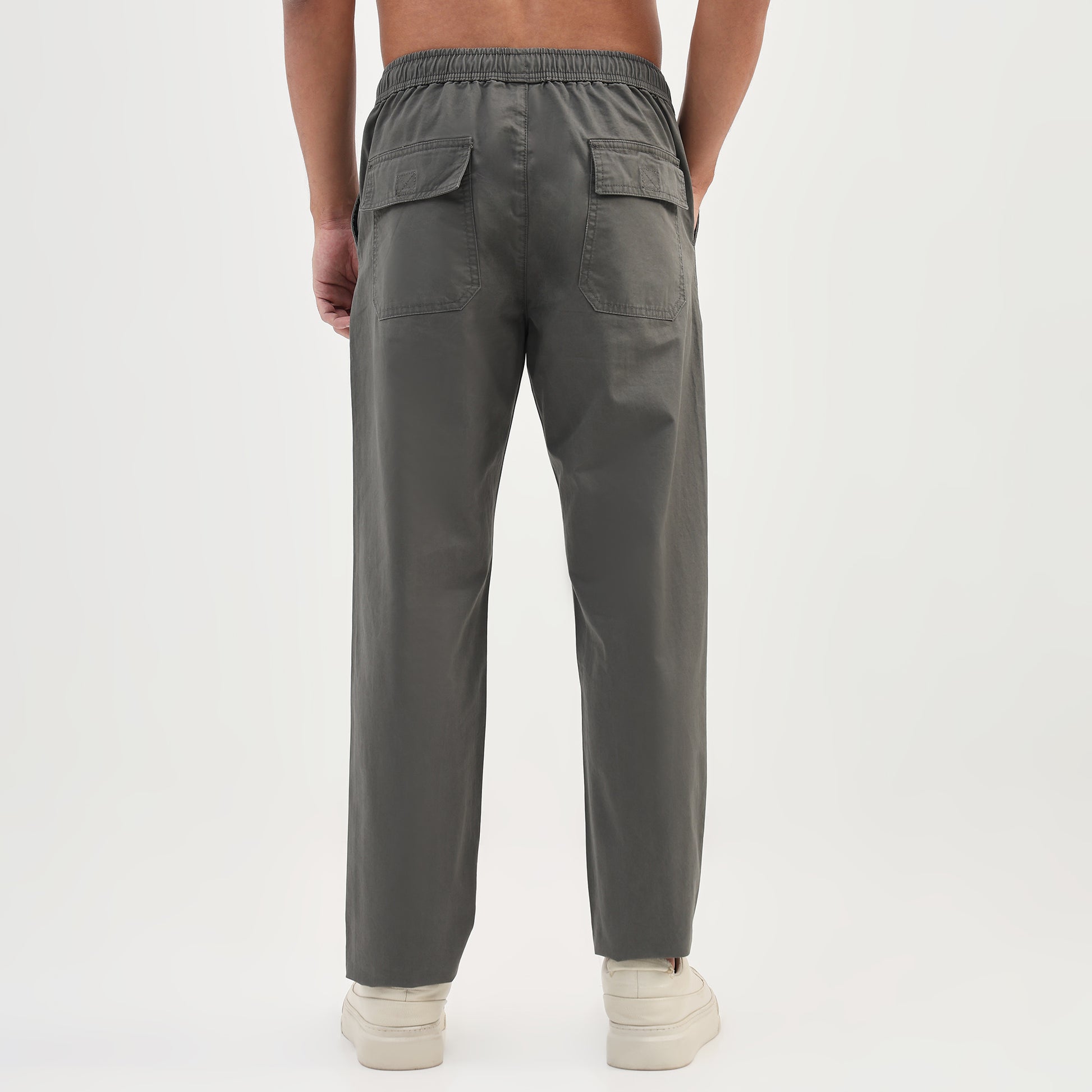 Cotton Solid Messenger Pants
