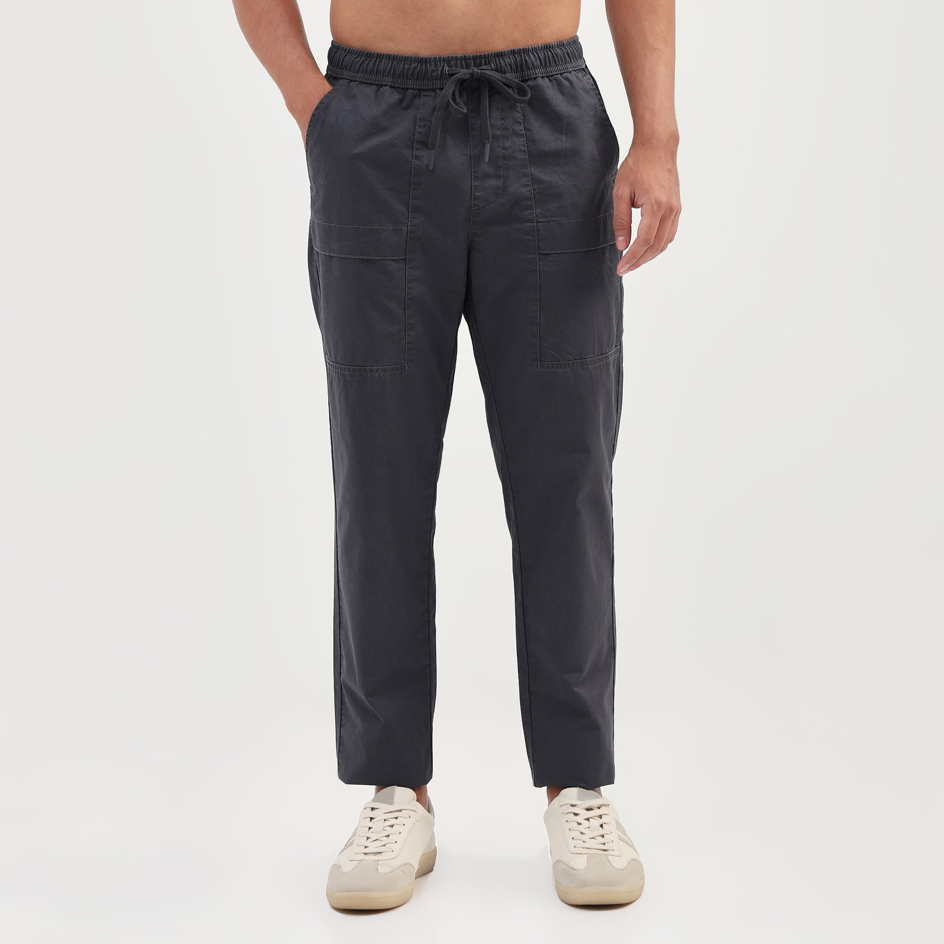 Cotton Solid Messenger Pants