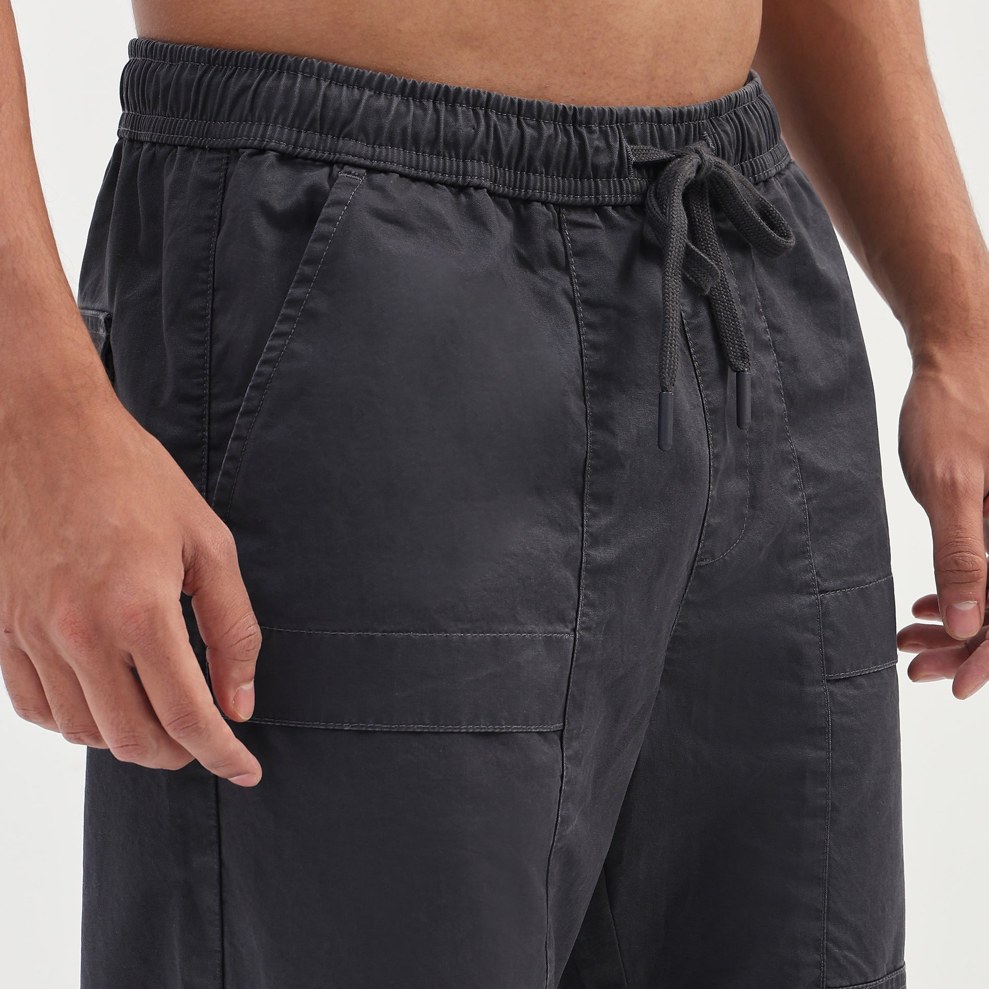 Cotton Solid Messenger Pants