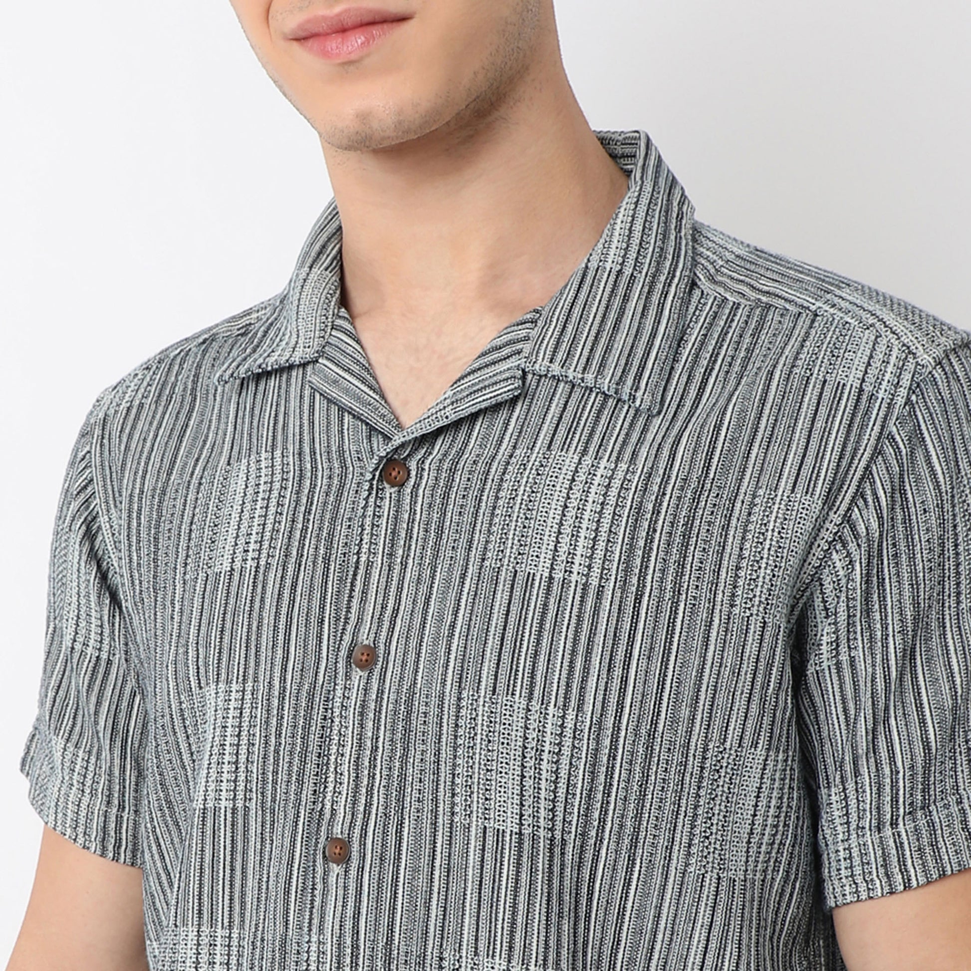 Structured Camp Collar Modern Explorer Half Sleeve Cruiser Shirt