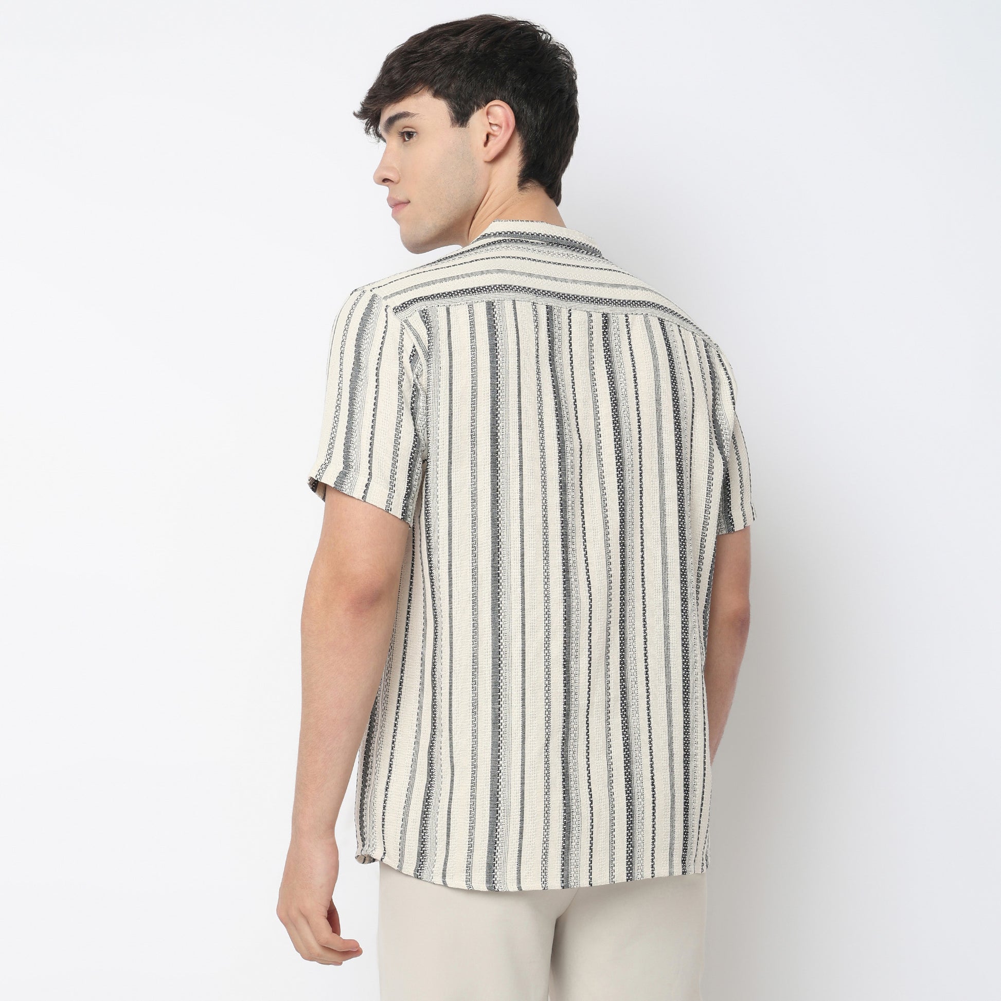 Band Collar Cotton Cruiser Shirt