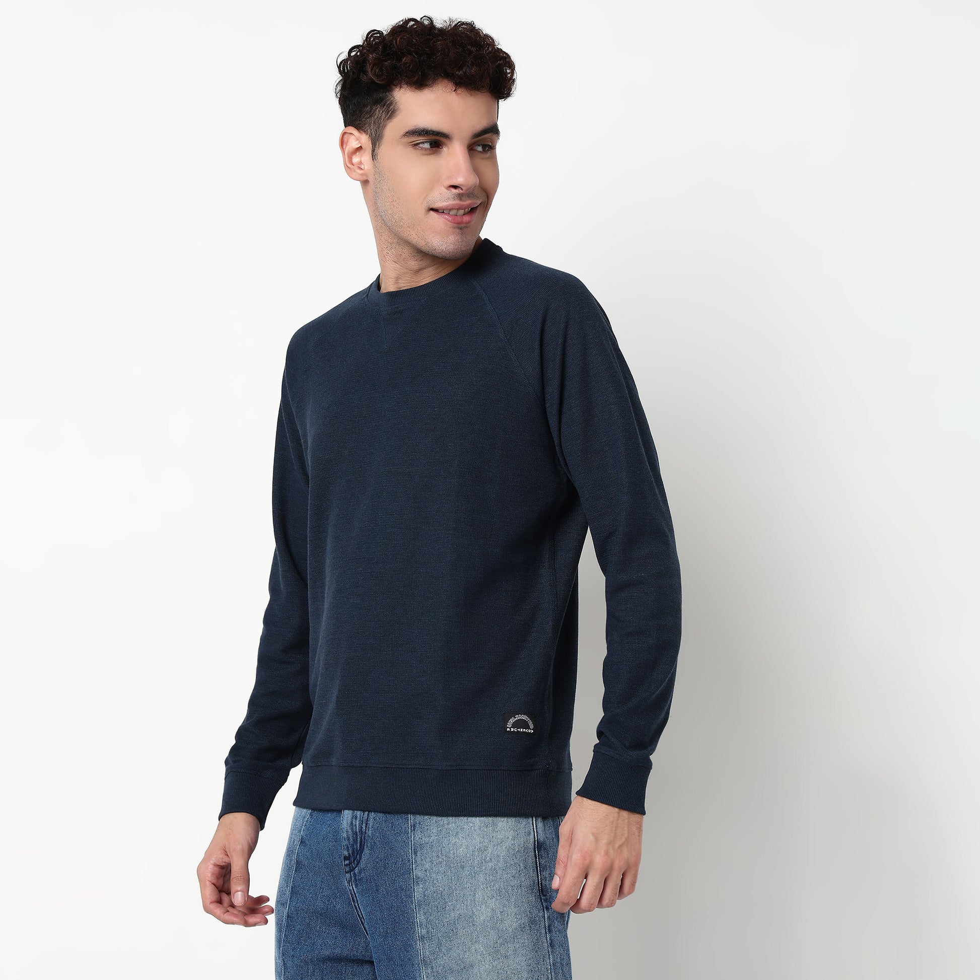 Buy Men Regular Fit Solid Raglan Sleeve Sweat Tee  - Style Union