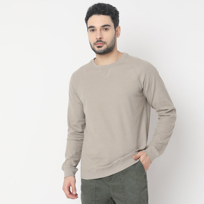 Regular Fit Solid Sweat Tees