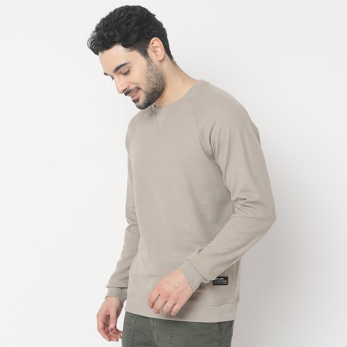 Regular Fit Solid Sweat Tees