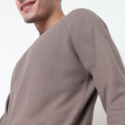 Buy Men Regular Fit Solid Raglan Sleeve Sweat Tee  - Style Union