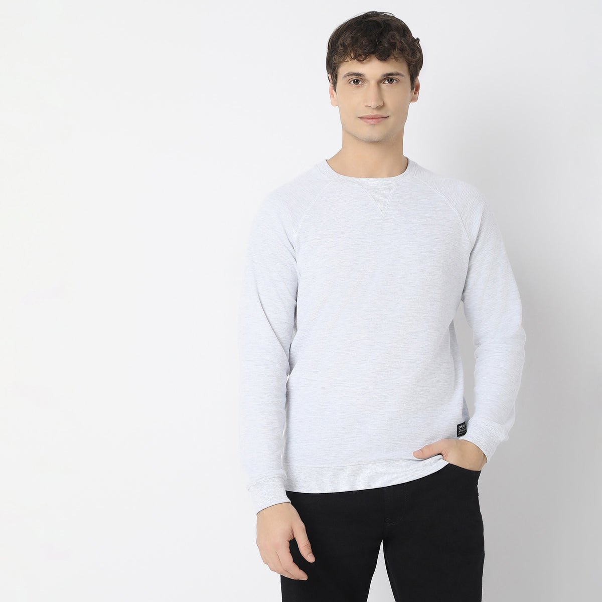 Regular Fit Solid Sweat Tees