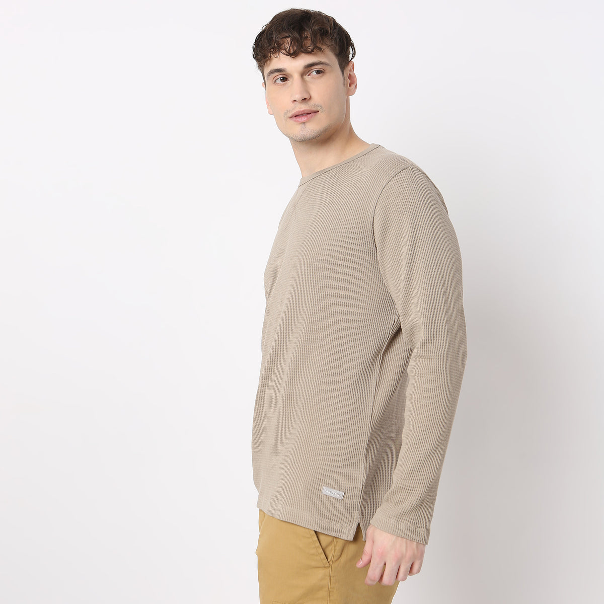 Modern Explorer Camper Crew Neck Structured Full Sleeve T-Shirt