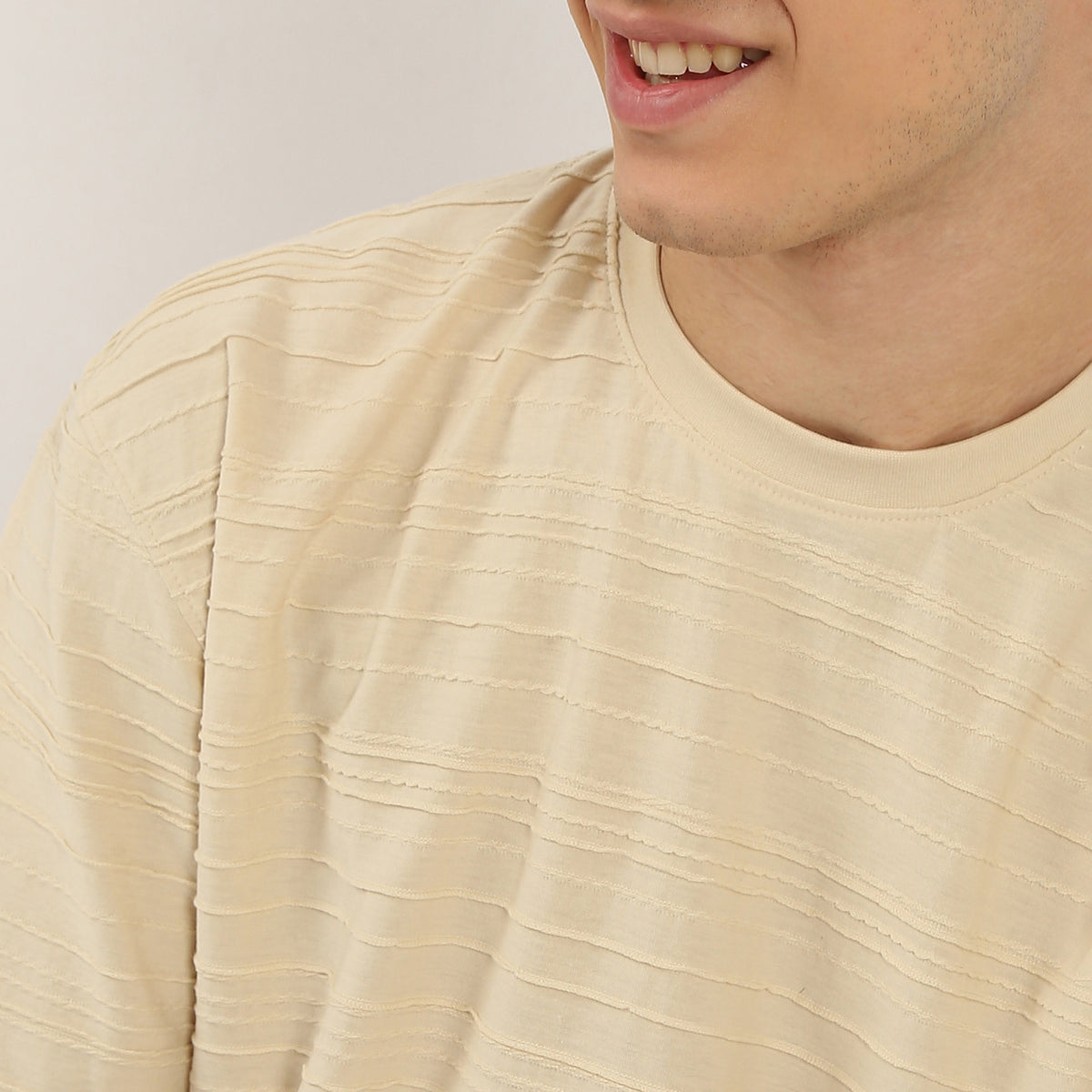 Oversize Structured Crew Neck Modern Explorer Baggy T-Shirt