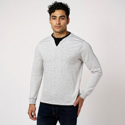 Henley Neck Cotton Polyester T-Shirt