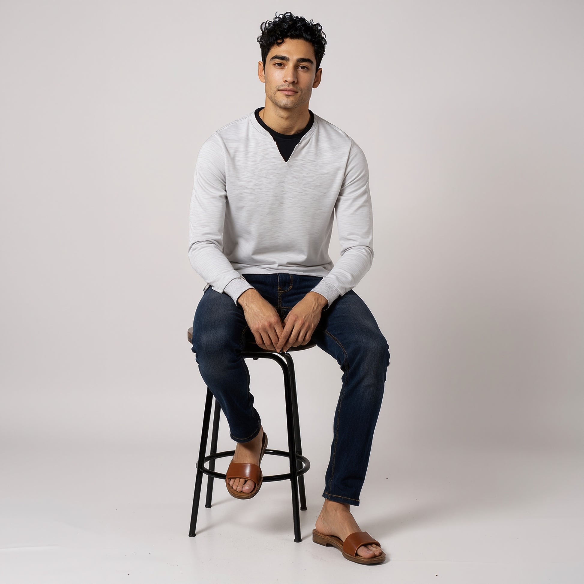 Henley Neck Cotton Polyester T-Shirt