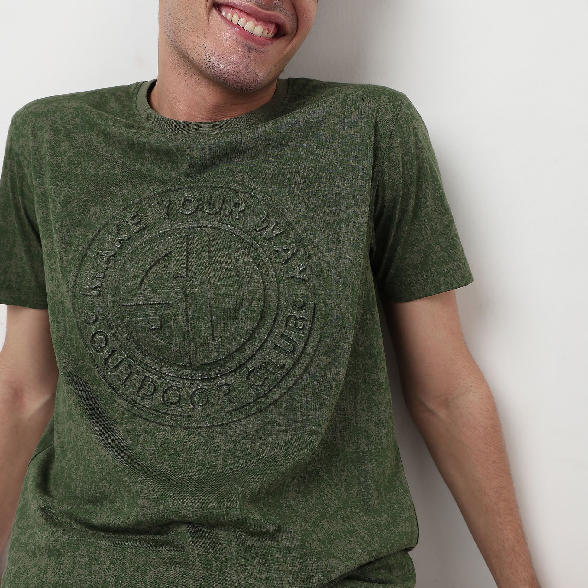 Buy Men Regular Fit All Over Print Half Sleeve T-Shirt  - Style Union