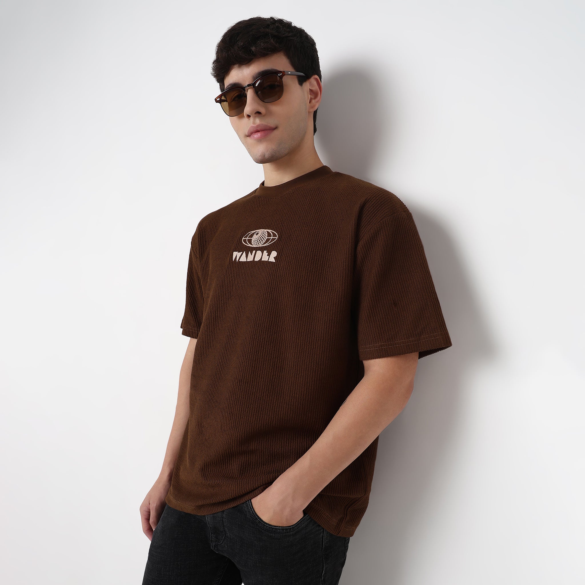 Order Now Men Solid Crew Neck Oversize Casual Wear Ranger Crew Tee by Style Union