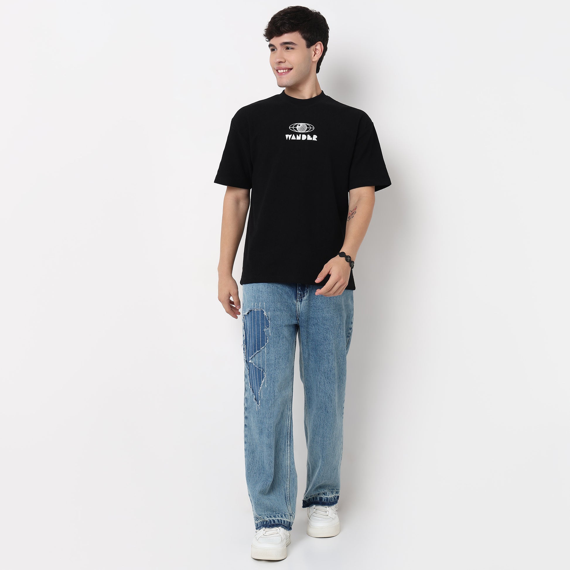 Order Now Men Solid Crew Neck Oversize Casual Wear Ranger Crew Tee by Style Union